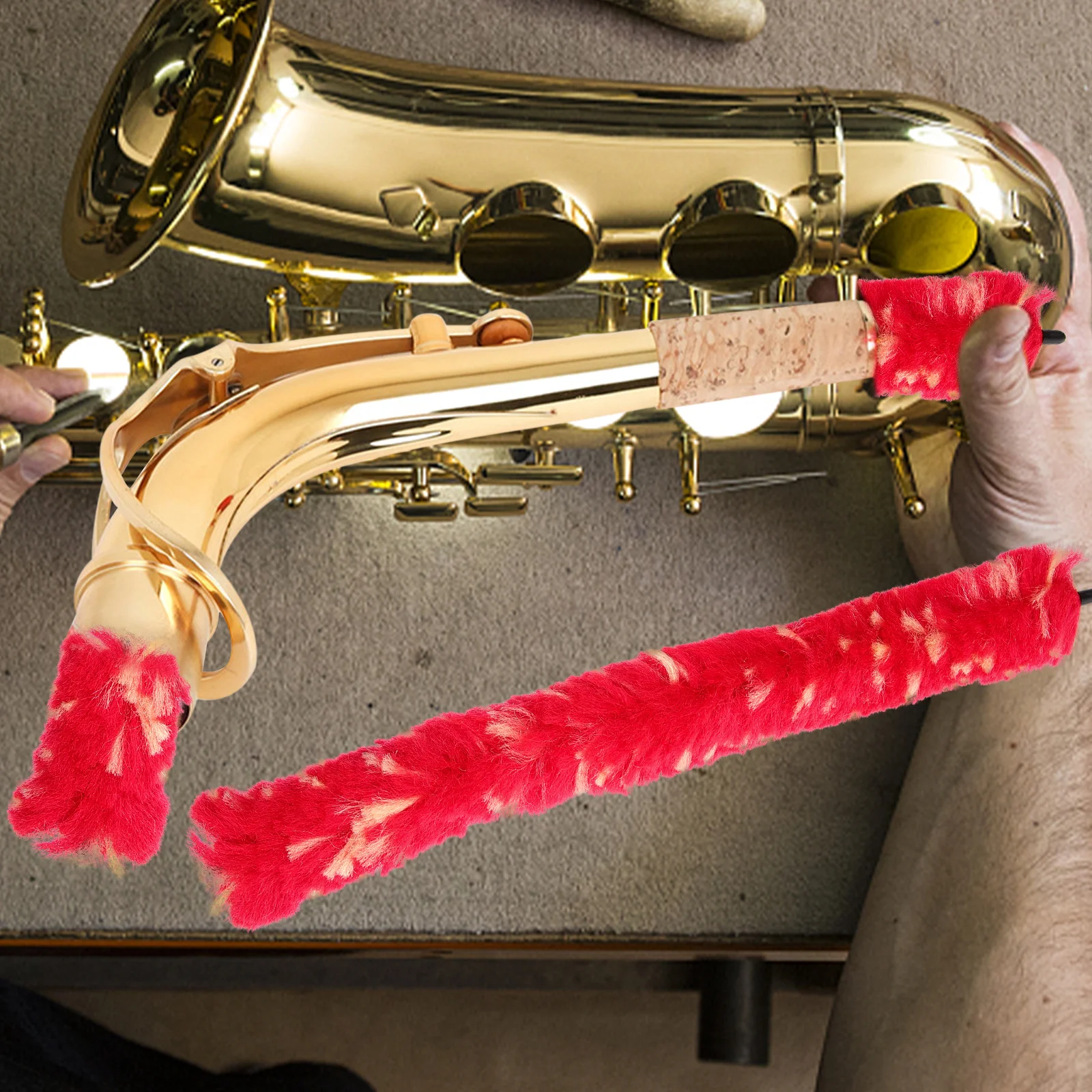 

Saxophone Brush Alto Sax Maintenance Brush For Flutes Long Instrument Tool Water Absorption Gentle Reusable Dirt Oil Stain