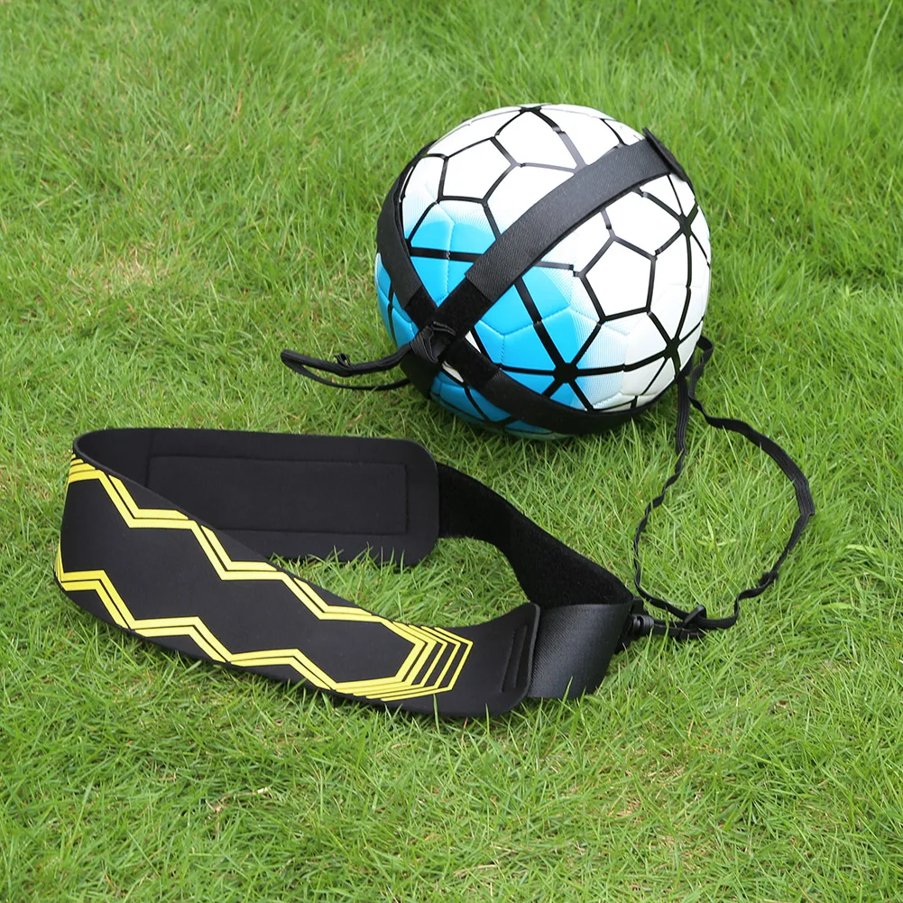 サッカーキックトレーナー調節可能なサッカートレーナーナイロン布サッカートレーナーソロベルト弾性補助フィットネス機器