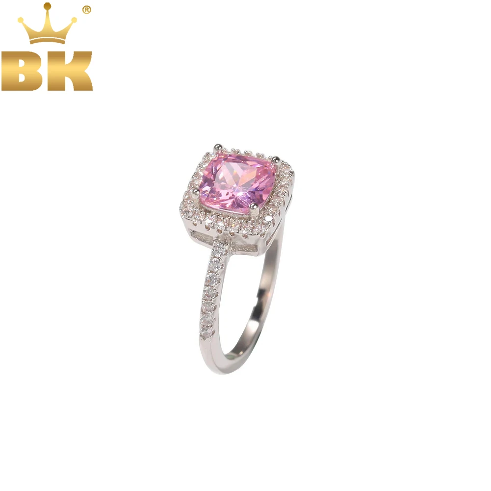 TBTK New Fashion Ring Gold Silver Color Paved Pink CZ Charm Jewelry For Women New Trendy Crystal Rings Jewelry Drop shipping