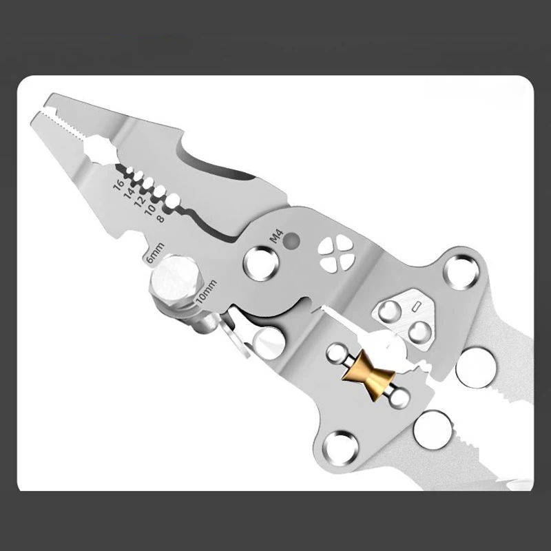 Spellafili 8 in 1 con tester di tensione, pinze multifunzionali, pinze elettriche spelafili pieghevoli per il taglio