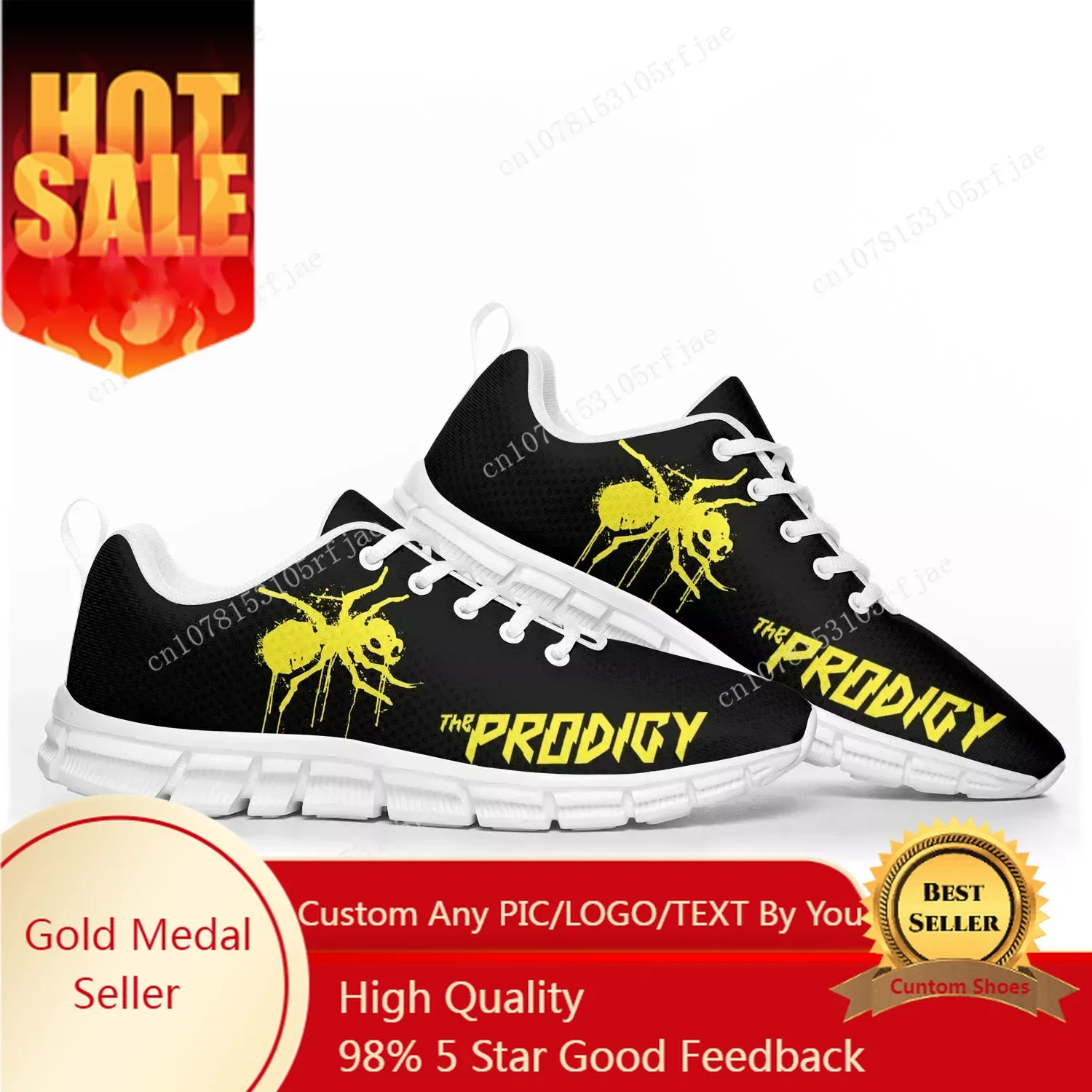 

The Prodigy Rock Band Pop Sports Shoes Mens Womens Teenager Sneakers Casual Custom Couple Shoes White