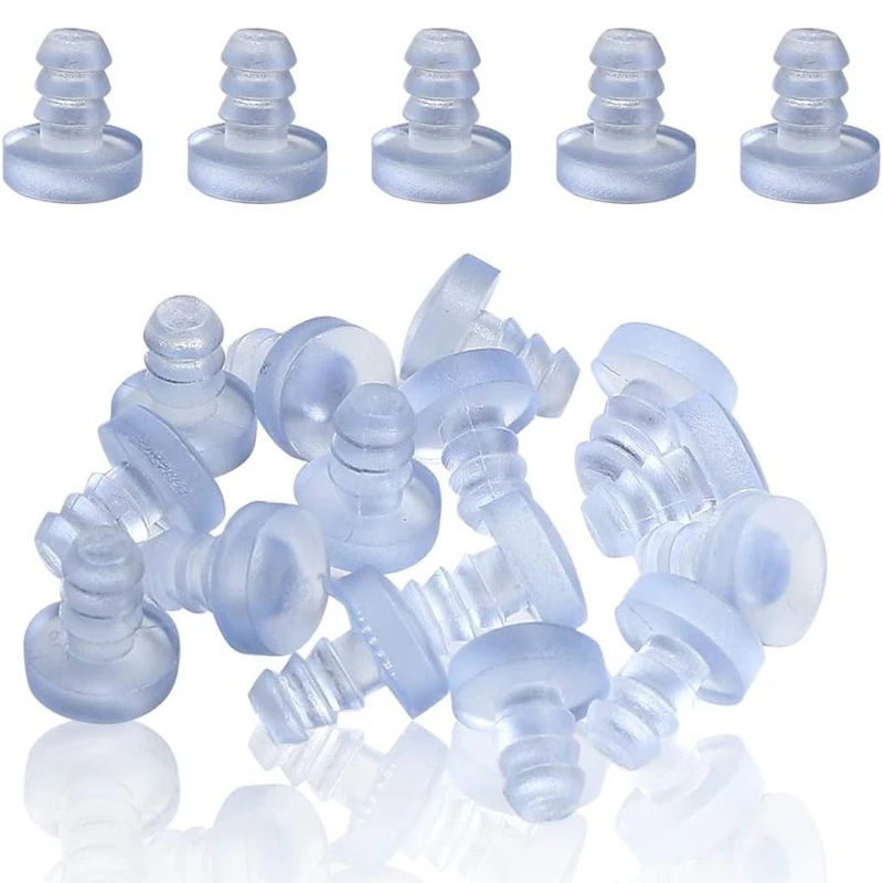 20PCS 5mm  Rubber Clear Soft Stem Bumpers Glide Glass Top Table Bumpers For Table Furniture Reduce Noise