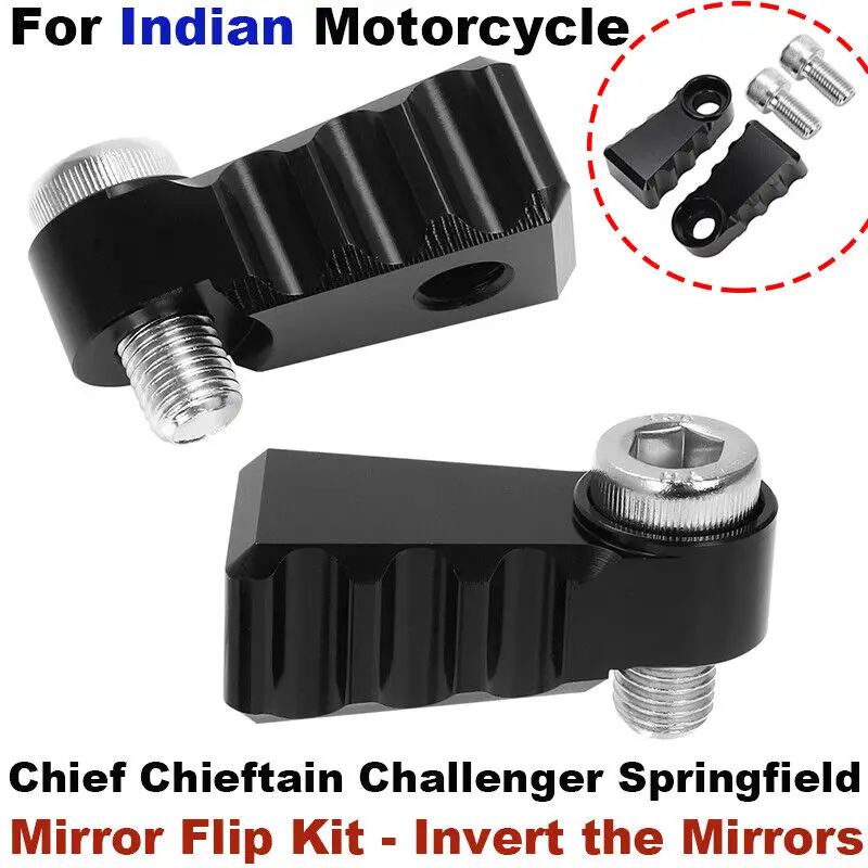 2PCS For Indian Motorcycle Mirror Flip Kit Chief Chieftain Challenger Springfield