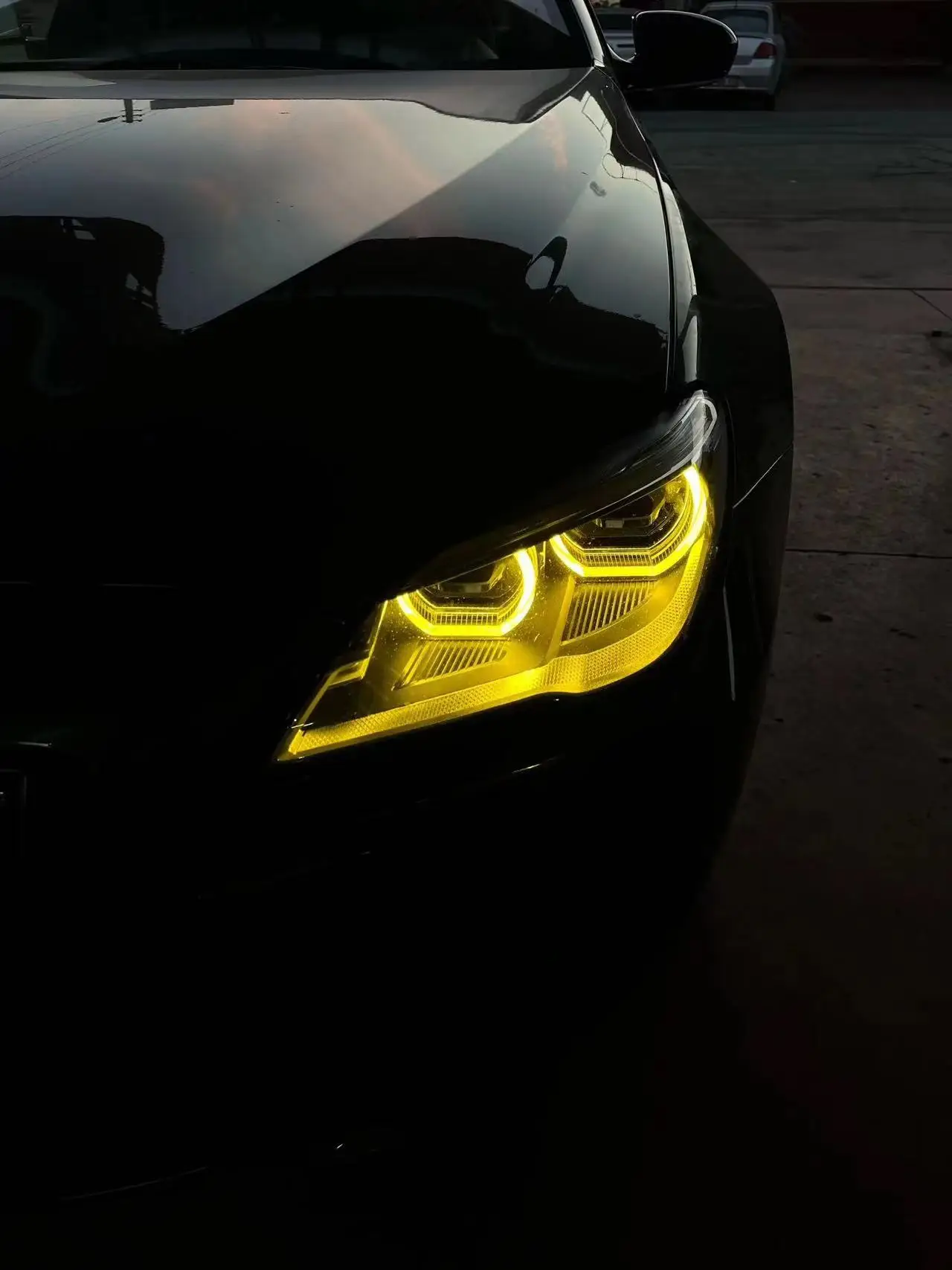 

For BMW 6 Series M6 F12 F13 F06 CSL Headlight Yellow DRL LED Angel Eye Boards 7394901 Daytime Running Lights 63117394902