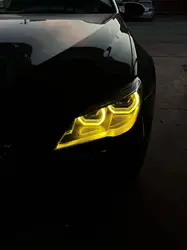 For BMW 6 Series M6 F12 F13 F06 CSL Headlight Yellow DRL LED Angel Eye Boards 7394901 Daytime Running Lights 63117394902
