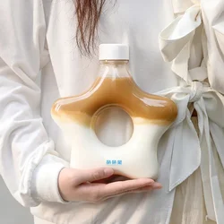 Nuovo cartone animato stella bottiglia di plastica bottiglia d'acqua trasparente carino studente portatile bottiglia di caffè tazza sportiva di grande capacità