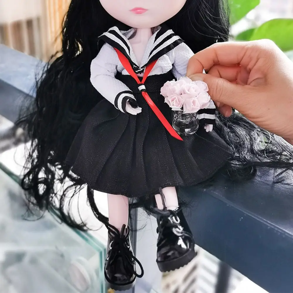 

Fashion 4.5cm BJD Shoes Handmade 1/6 30cm Chubby Shoes Replace DIY Shiny Leather Shoes Cotton