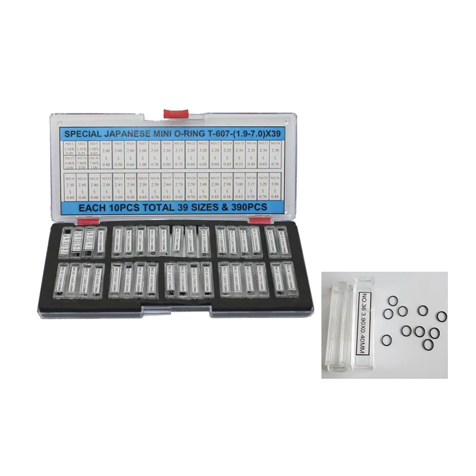 390Pcs T-607 Japanese Mini Watch Crown Movenment Waterproof Seal O-Ring Circle