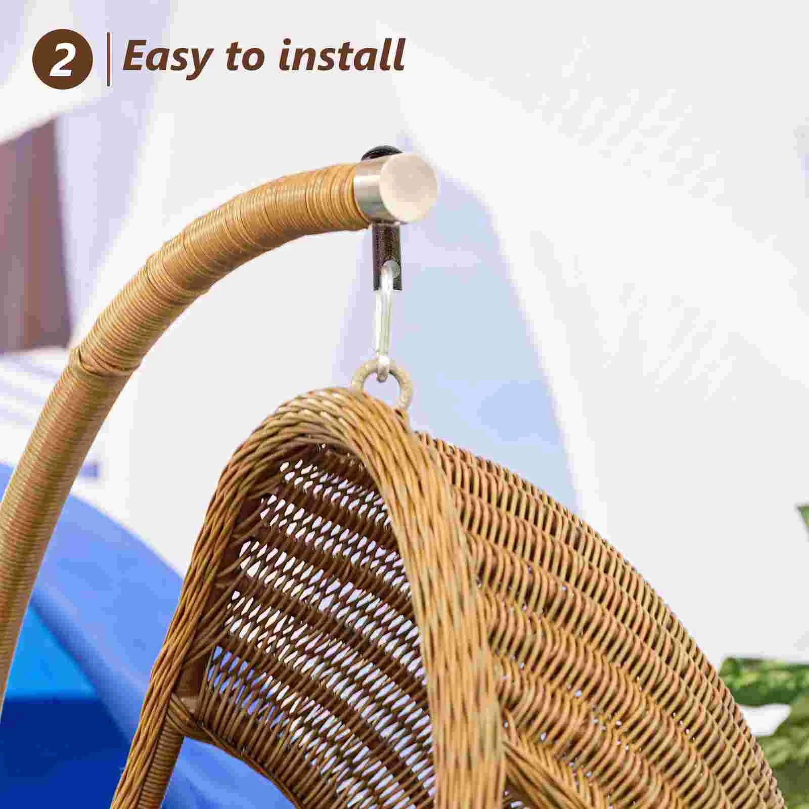 

Heavy Duty Metal Swing Pin Replacement for Hanging Chair Hook Hammock Set Strong Material Garden Balcony Use
