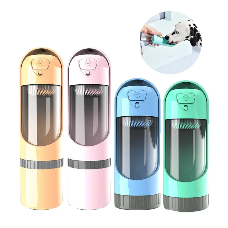 Summer Portable Pet Dog Water Bottle 300ml Drinking Bowl for Large Dogs Water Dispenser With Drinking Feeder Outdoor Bottle