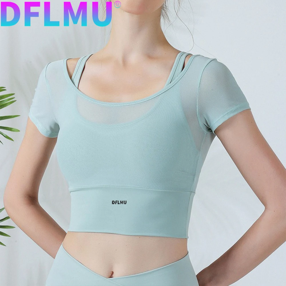 DFLMU Yoga Women's Yoga Yoga clothing 2-piece set Shockproof Running Sports Bra Quick Drying Breathable Fitness Tops