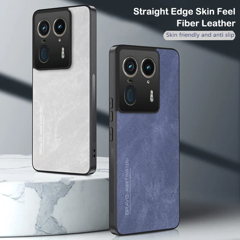 Leather Case for Motorola Edge 50 Ultra Fusion Moto X50 Ultra Edge 40 Neo 30 G54 G84 Fibre Silicone Protection Hard Phone Cover image 2