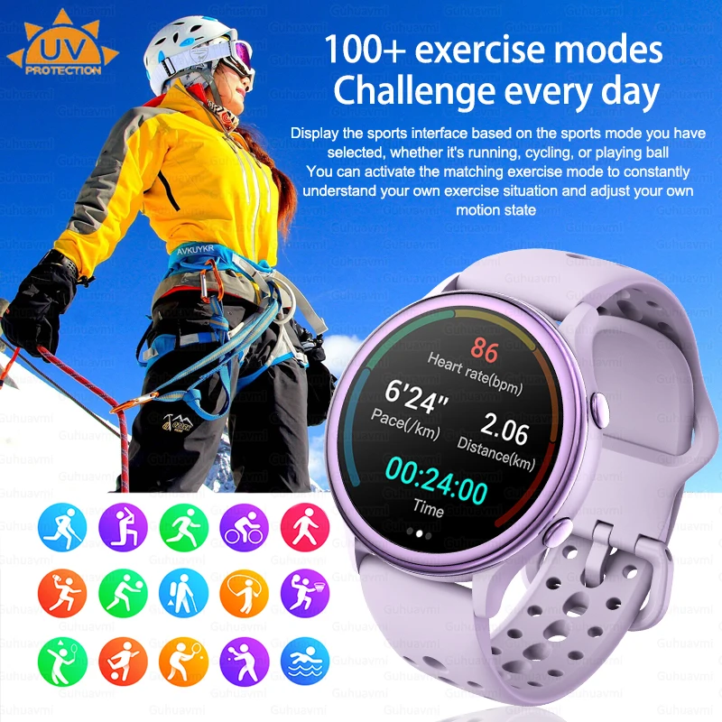 New Women Voice Bluetooth Call Smart Watch Heart Rate Monitoring Sports Smartwatches Waterproof Men Smartwatch For Samsung IOS