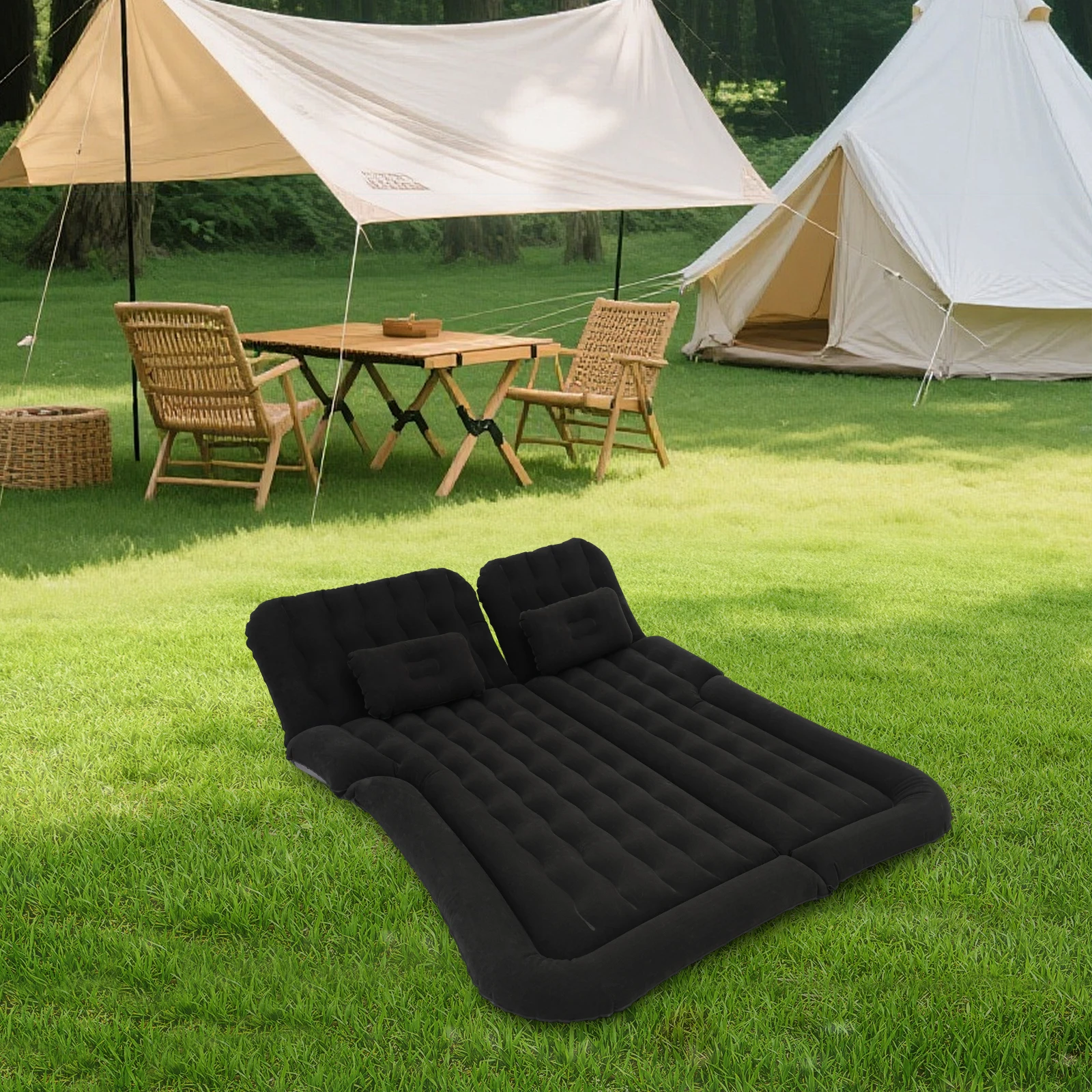 

SUV Inflatable Air Mattress with Air Pump, 300kg/661lbs Capacity Inflatable Car Bed for Camping, Road Trip & Outdoor Adventure