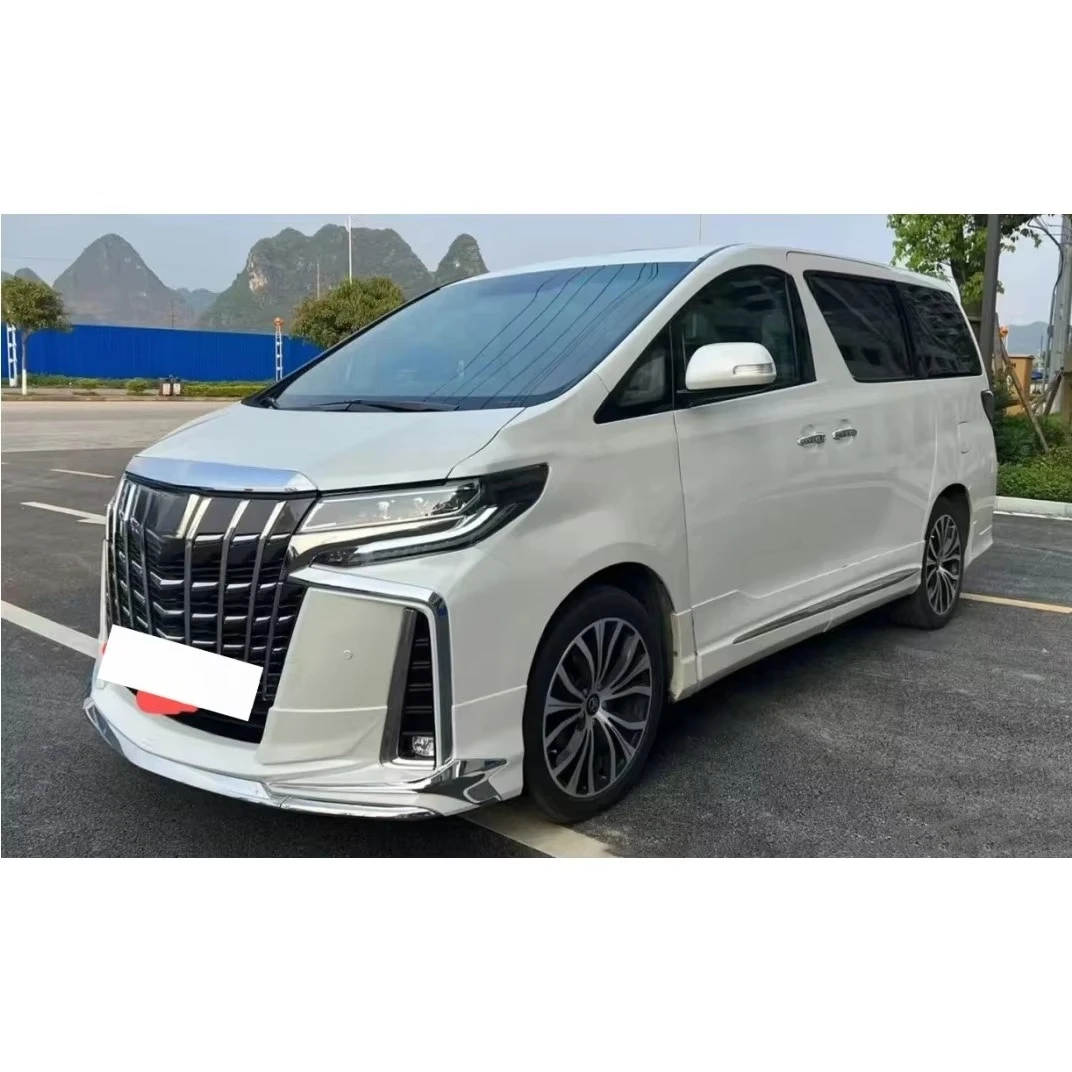 قطع غيار السيارات المصد لـ Alphard 2008- 2014 إلى 2020 طقم هيكل نموذج مع شبكة المصد الخلفي الأمامي، المصباح، الضوء الخلفي، غطاء محرك السيارة