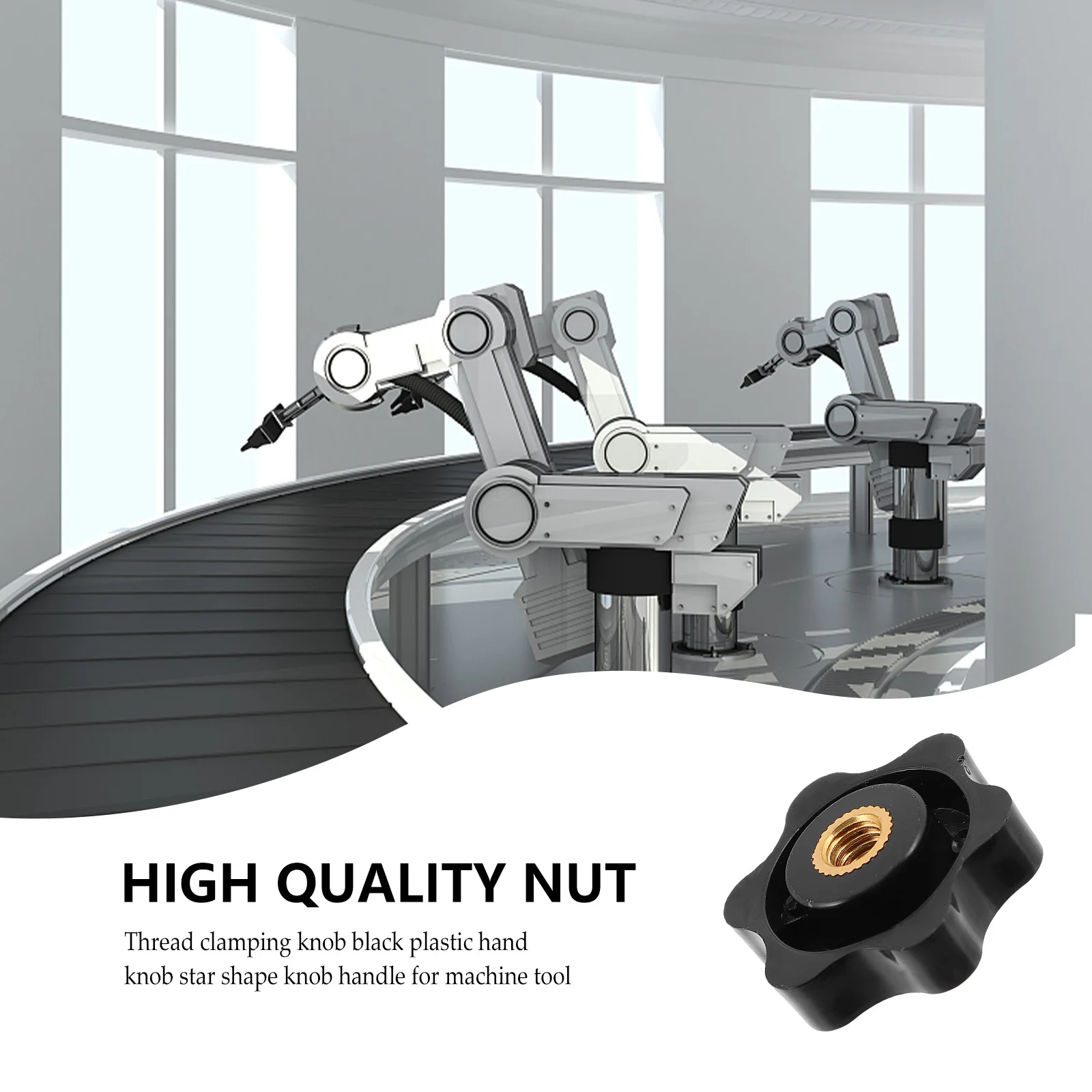 

20 Pcs to Clamp Handle Nut Nuts Five Pointed Star Knob Abs Shape Knobs Knurled Threaded