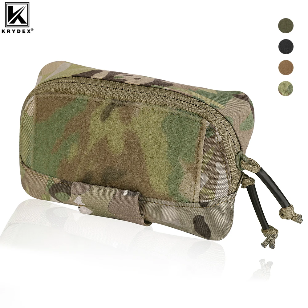 

KRYDEX Tactical Admin Pouch Utility MOLLE / Belt Pouch 4"x7" Storage Organizer Panel Pouch Hunting Paintball Vest Accessories