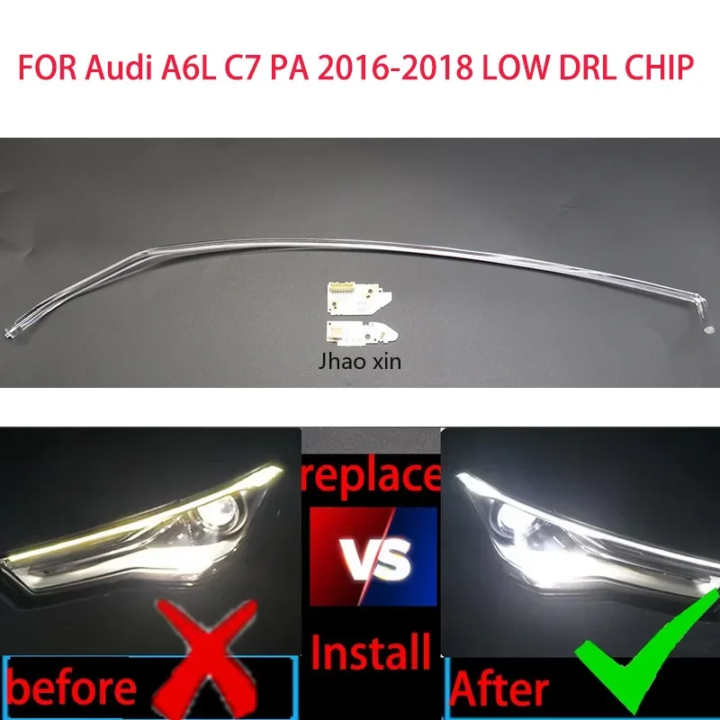 

Для Audi A6L C7 PA LOW 2016-2018 автомобильные фары DRL световые полосы ангельские глазки чип балластный модуль освещения детали для обслуживания