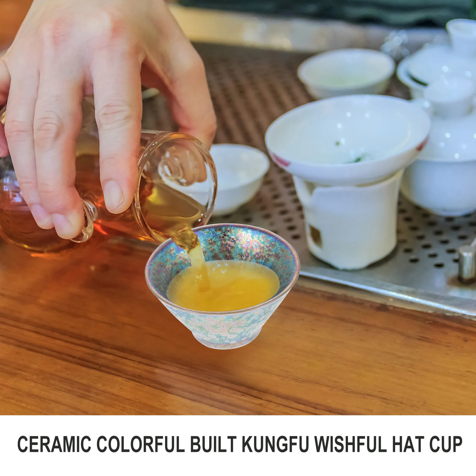 

Tea Cup Gongfu China Cups Chinese Porcelain Teacup Ceramic Traditional with Lid