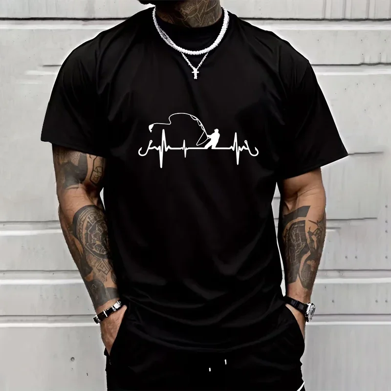 

Quality Outdoors Jogging Ventilate Simple Men's Cotton Loose Short Sleeve Versatile Fashion Casual Summer Comfort Daily T-shirts