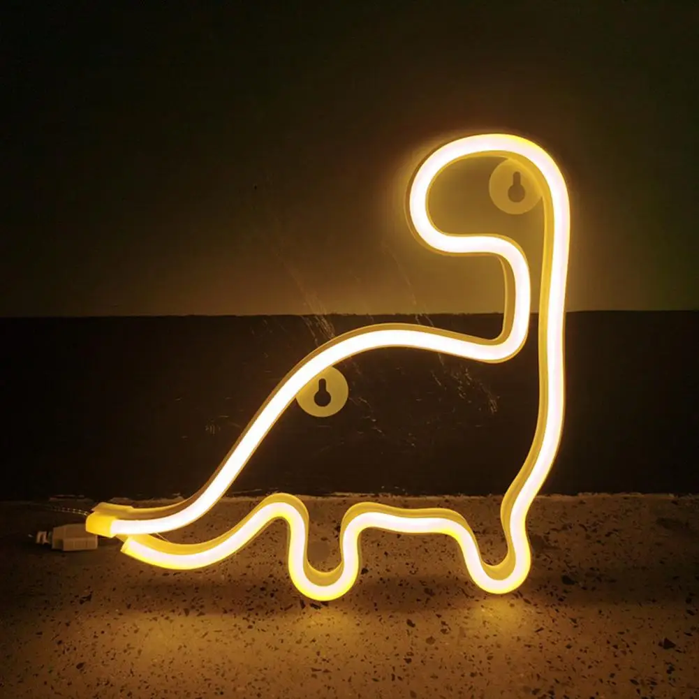 Beautiful Neon Lamp Safe Neon Sign Light Exquisite Creative Dinosaur Shape LED Neon Light  Low Power Consumption