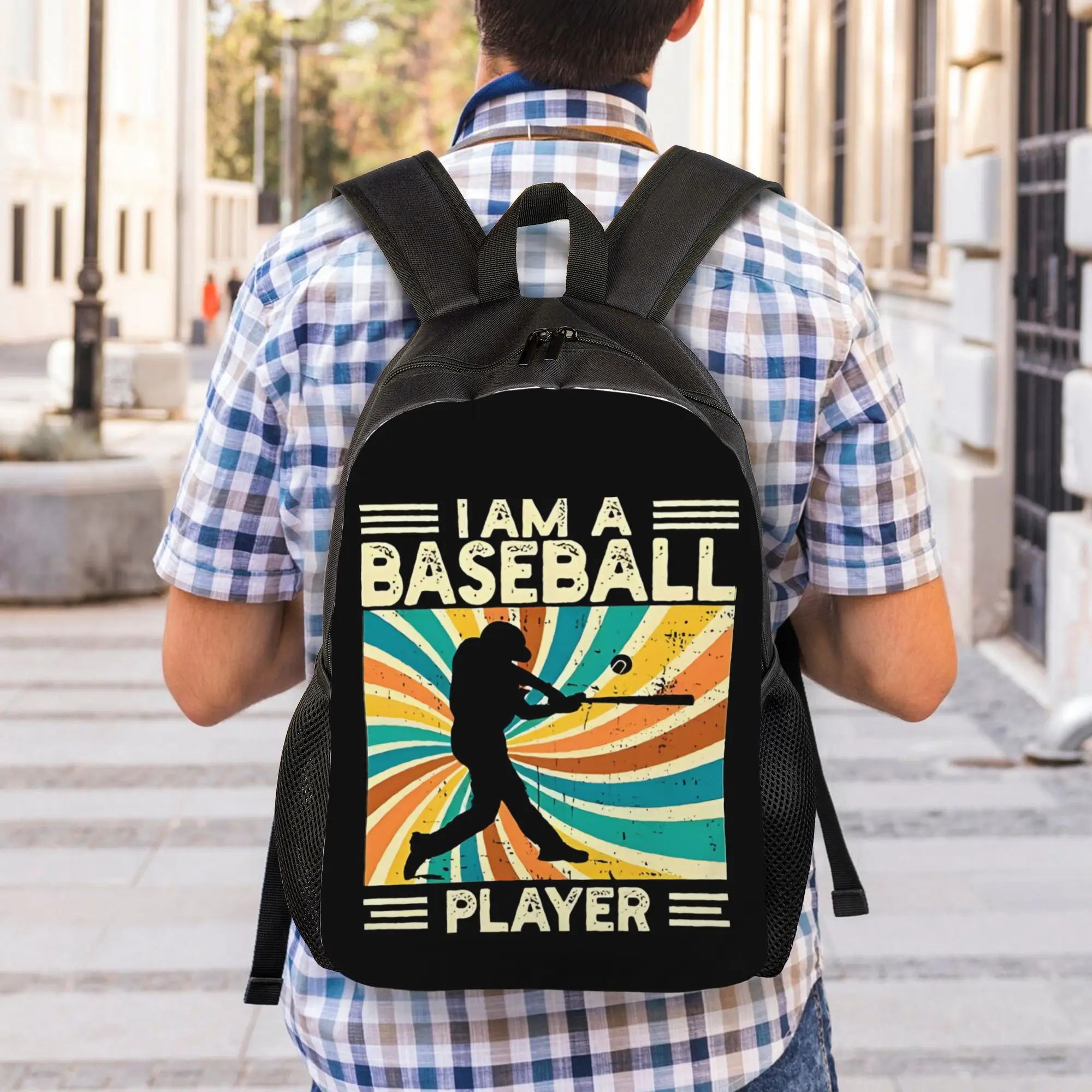 

Back to school season Baseball I Am A Baseball Player Backpack College Student Kawaii Backpack