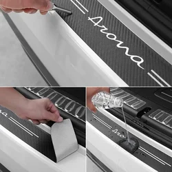 Carbon Fiber Car Door Sill Stickers Scuff Scratch Threshold Strip for SEAT Arona Logo Trunk Bumper Protect Film Accessories