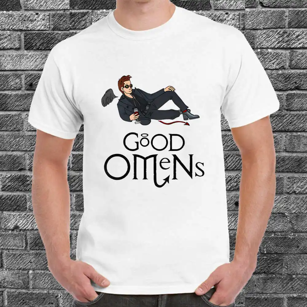 Good Omens Grow Better T-Shirt Men Short Sleeve Summer Fashion Tshirt Casual White T Shirt Fashion Tee Shirt O-Neck Tops