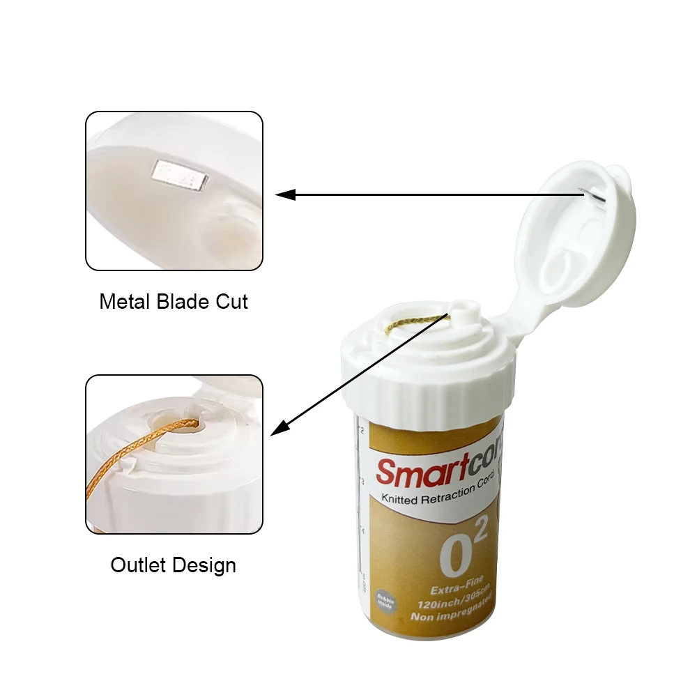 Dental Thread Disposable Gingival Retraction Cord Colorful Knitted Cotton Gum Line Dentistry Material 5 Sizes 03 02 0 1 2