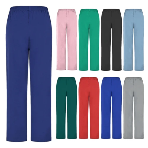 Imagen 1 del producto Pantalones largos de enfermería para mujer, pantalón ancho informal, cintura elástica, médico, Hospital, ligero, parte inferior de trabajo larga, 1 ud.