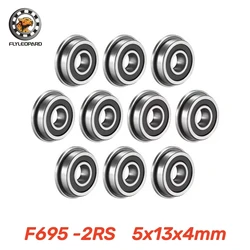 10Pcs F695-2RS Bearing 5x13x4 mm Flange Ball Bearing ABEC-7 High Precision Double Rubber Sealed F695RS for VORON 3D Printer