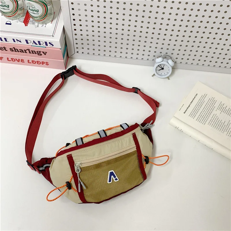 حقيبة صدر عصرية للأولاد من Ins حقيبة كروس متخصصة للرياضات الخارجية وركوب الدراجات وحقيبة كتف للنساء