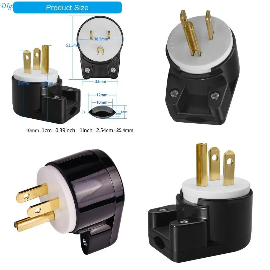 

Three-Pin Nema 5-15p Elbow Plug Industrial Power Equipment Powerful Wiring Electrical Plug R2LB