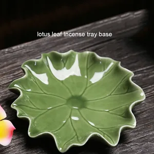 El yapımı çömlek taklidi, çiçek teli, tütsü tepsisi-Ev, oda, aroma yayıcı, lotus yaprağı tabanı, Buda salonu, tütsü brülörü, Yaratıcı, etkili psikolojik mum tütsü lambası seramikte en çok satan 12 brülör-no. 12