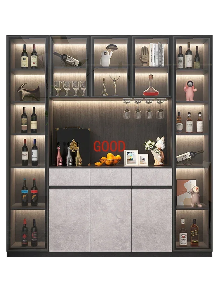 

Dining Side Wine Cabinet Modern Simple Light Luxury Living Room Restaurant Home Cabinet Storage Meuble Vin Bar Furniture KMWC