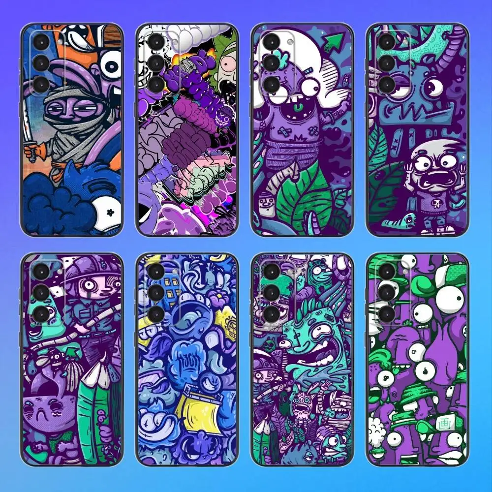 

Purple Chaos Creative Black Soft Phone Case For Samsung Galaxy A73,A72,A71,A53,A52