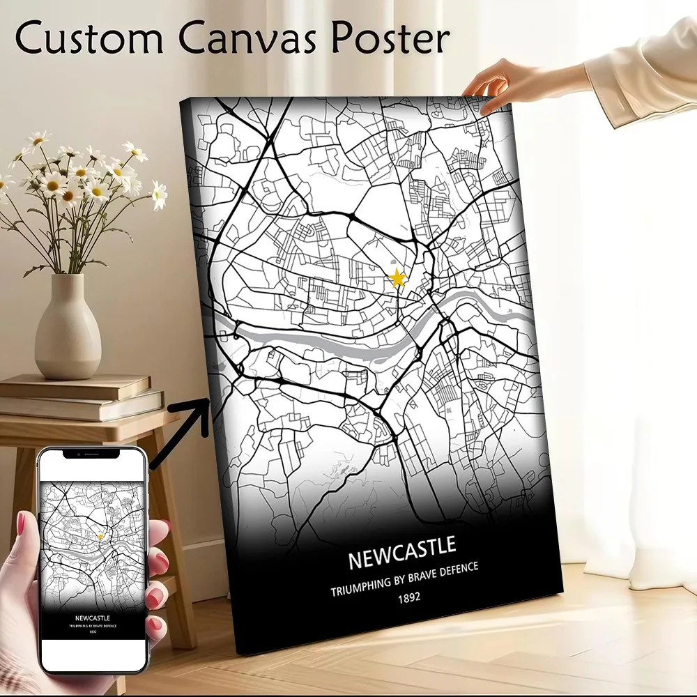 Newcastle United Canvas Poster Wall Art Customizable High Quality Printed Picture for Room Ornaments Decorative Paintings Frames