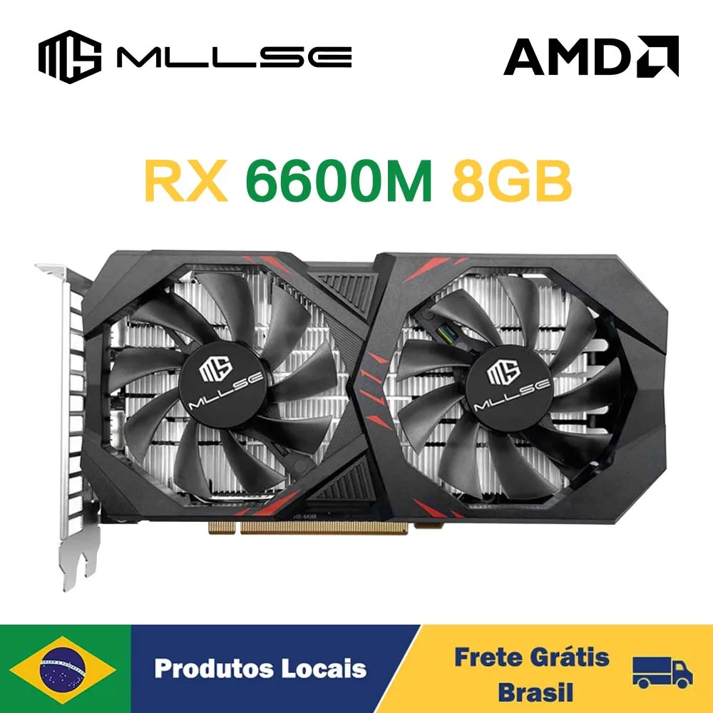 MLLSE AMD Radeon RX 6600M 8GB Placa De Video Game Graphics Card GDDR6 128Bit 7nm Video Card Support Desktop GPU Brazil