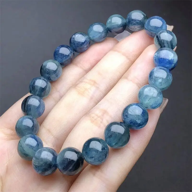 9.5MM Natural Green Kyanite Bracelet String Charms Handmade Fortune Energy Woman Amulet Jewelry Gift 1PCS