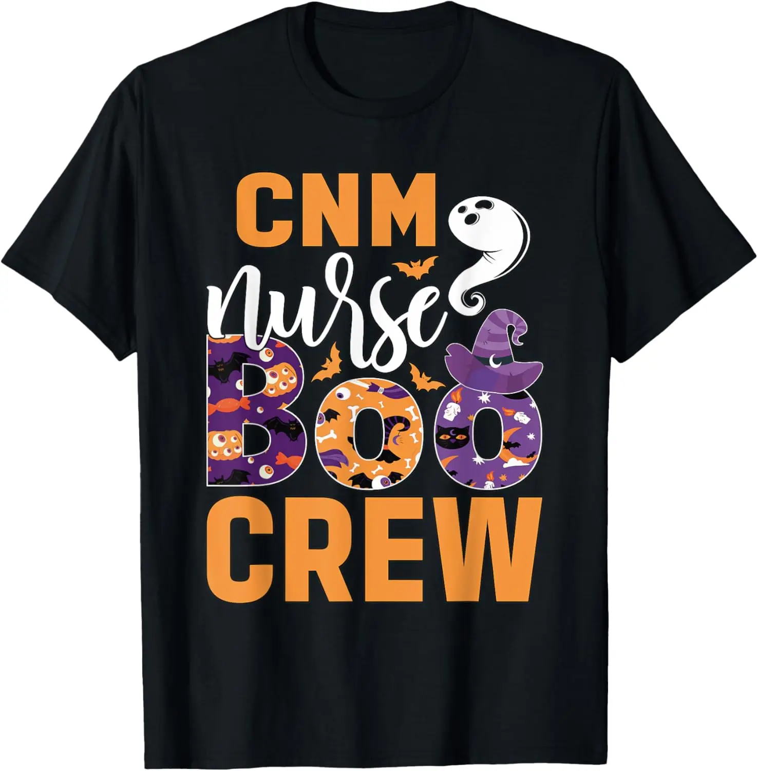 CNM Nurse Boo Crew Funny Nurse Halloween Witch Costume T-Shirt