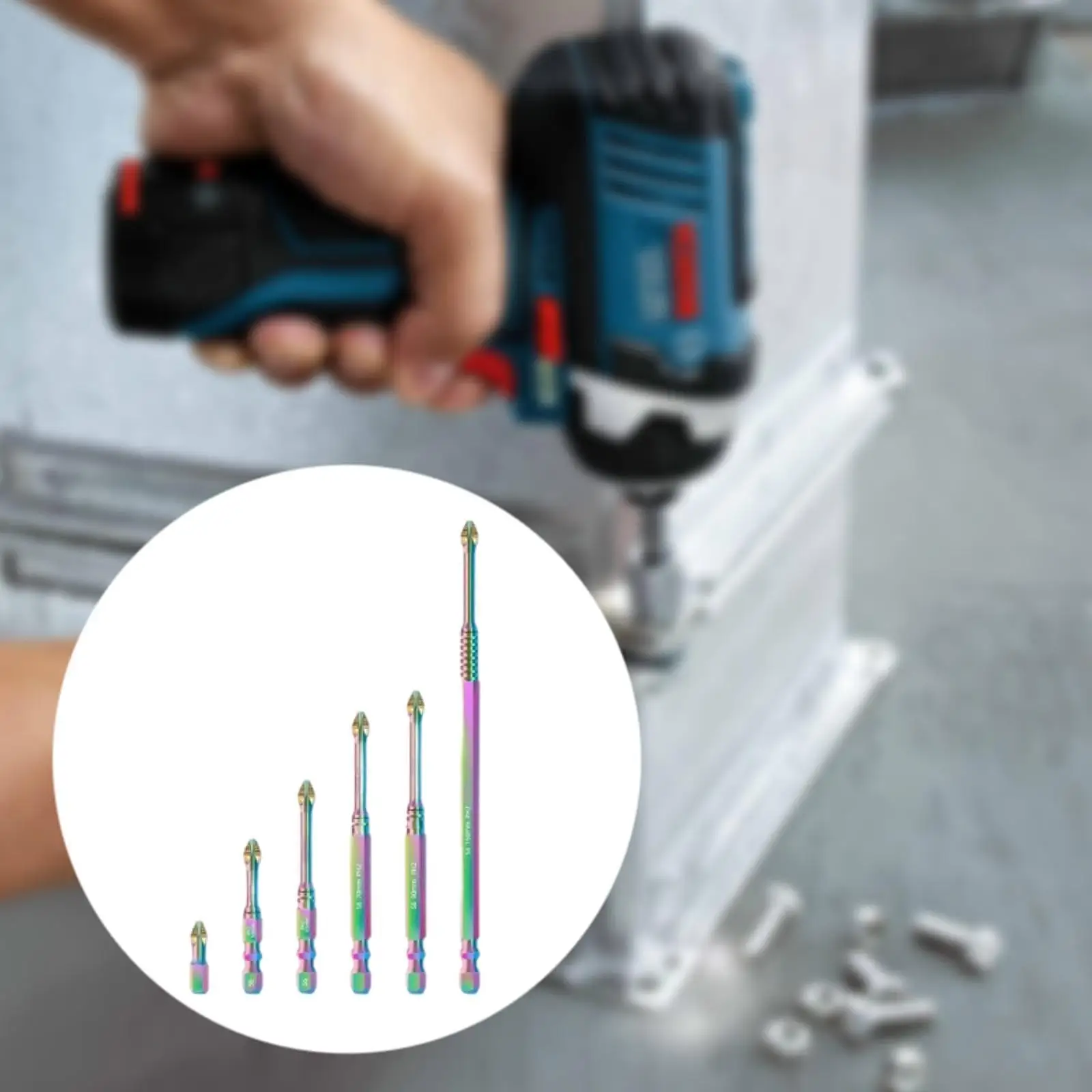 

6 шт. отвертки противоскользящие с крестообразной головкой для крепления сборки мебели