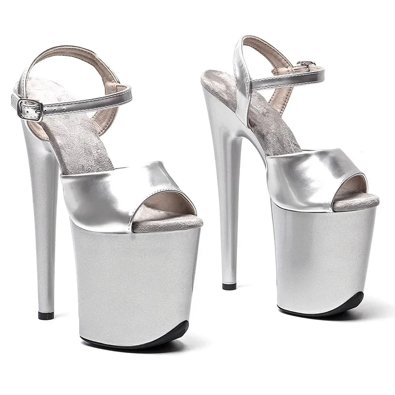 Women New 20CM/8inches PU Upper Sexy Exotic High Heel Platform Party Sandals Pole Dance Shoes Model Shows Sandals 280