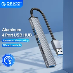 ORICO USB 3.0 HUB 4 Ports Aluminum Typc-c To USB 3.0 HUB 5Gbps High Speed Multi Type C Splitter Ultra-Slim OTG Adapter For PC