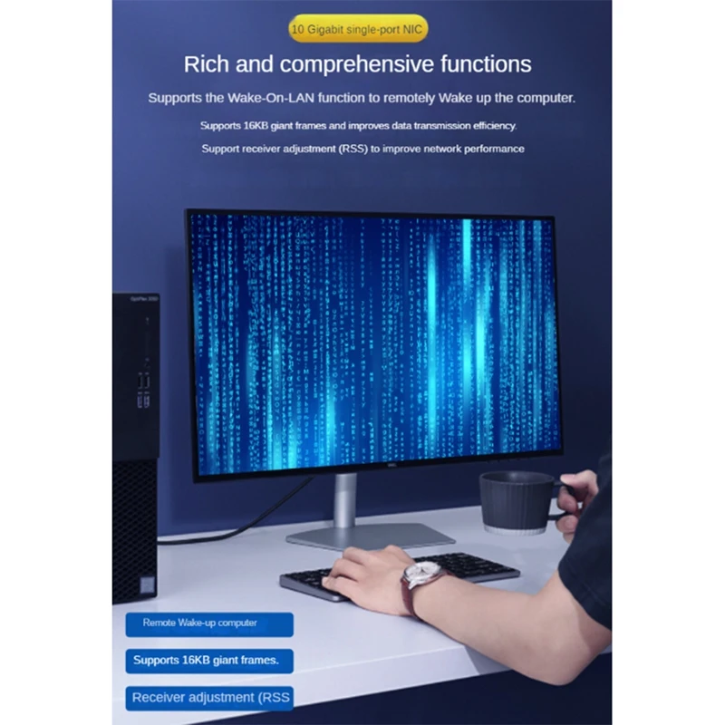 PCIE Naar RJ45 Enkele Poort RJ45 10G NIC PXE Schijfloze Boot Server Industriële Computer Ethernet NIC PCIE Netwerkadapter