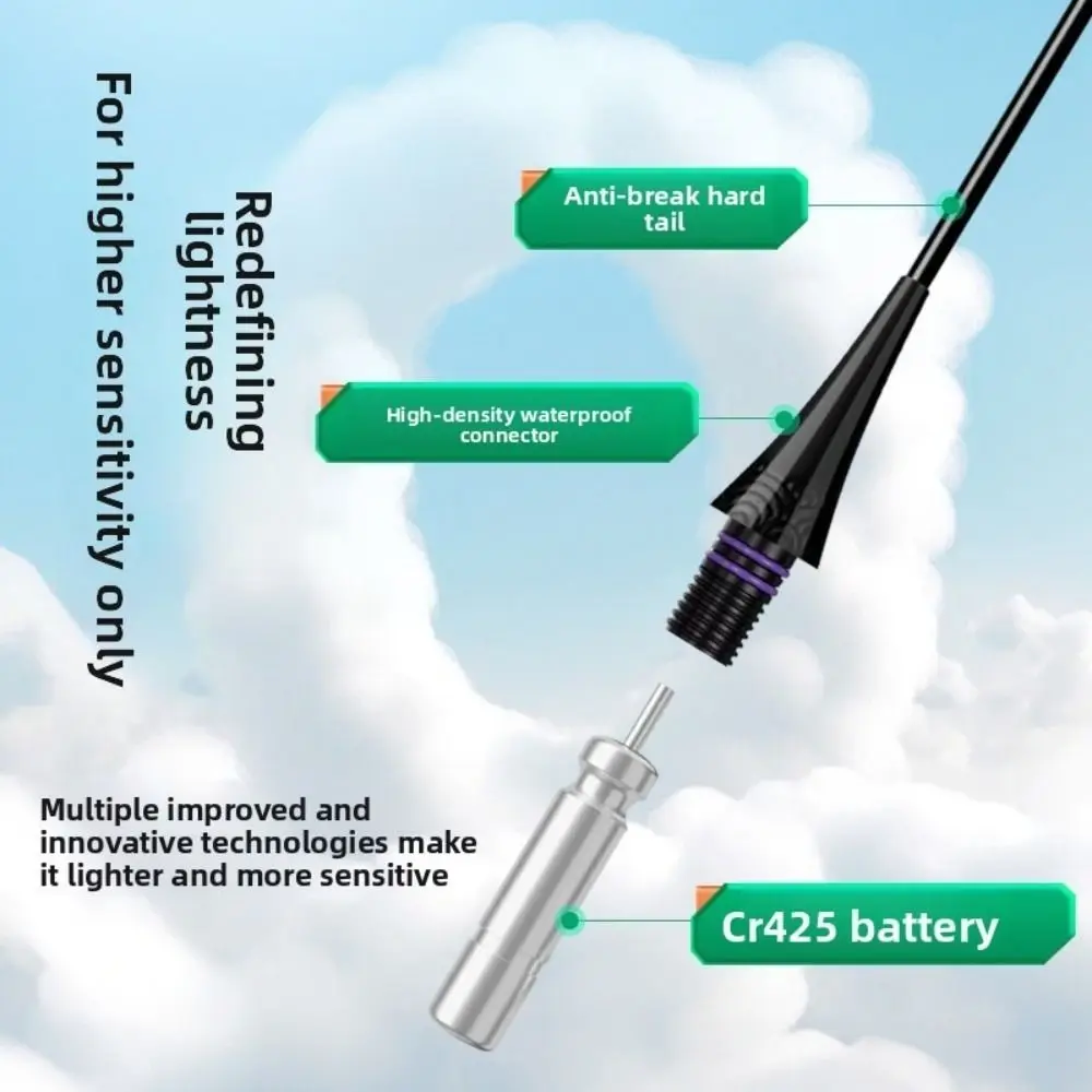 السوبر مشرق LED الصيد الذكية تعويم أعلى فائقة الحساسية التعريفي الإلكترونية يطفو العوامة مضيئة ليلة الصيد تعويم أعلى