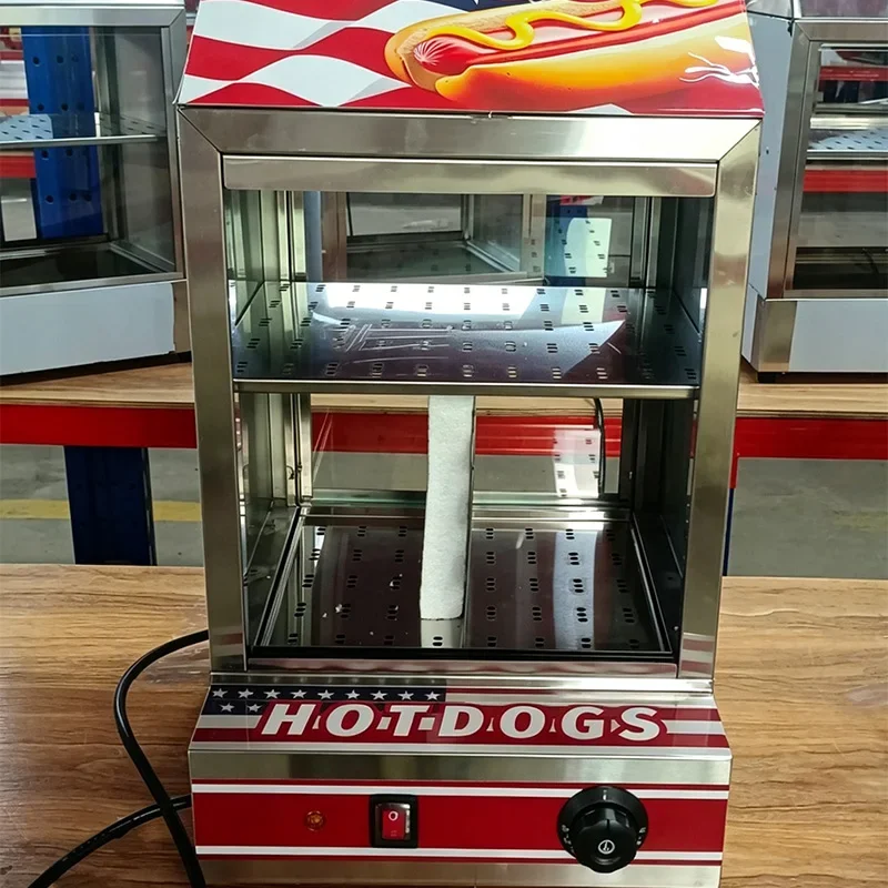 Commercial Automatic Hot Dog Warmer Bread Warmer for Convenience Stores/Fast-Food Restaurants, with Precise Temp Control