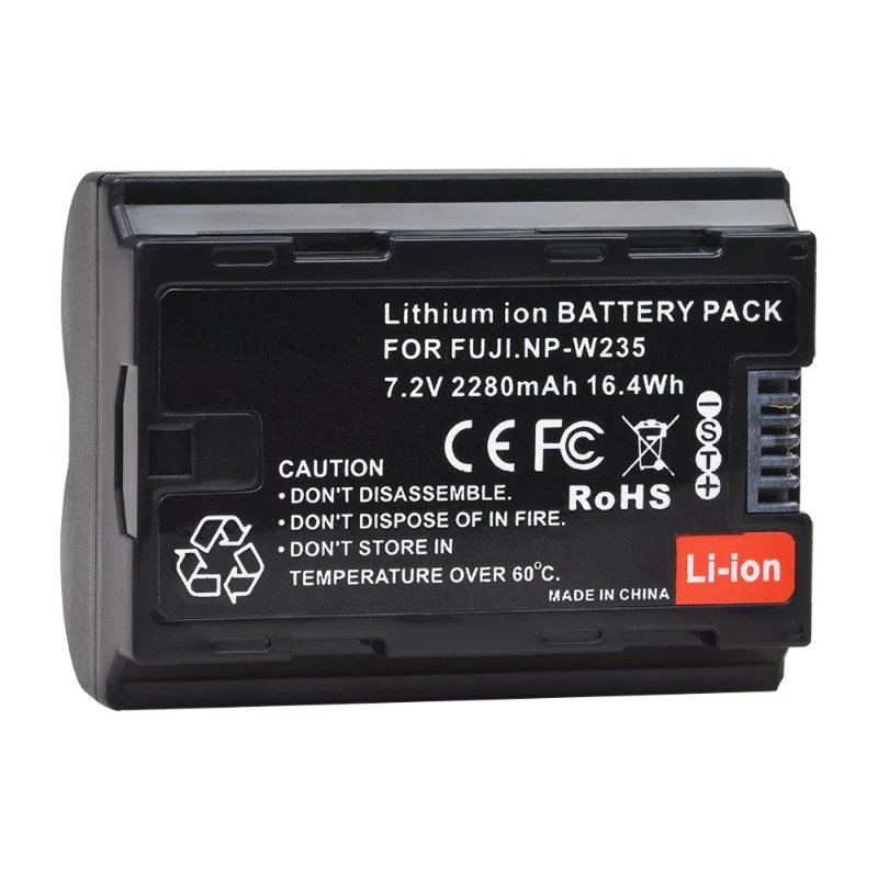 7.2V 2280mAh for Fujifilm NP-W235 NP W235 Digital Battery for Fujifilm Fuji X-T4/XT4 GFX 50S II GFX 100S X-T5 H2S Camera