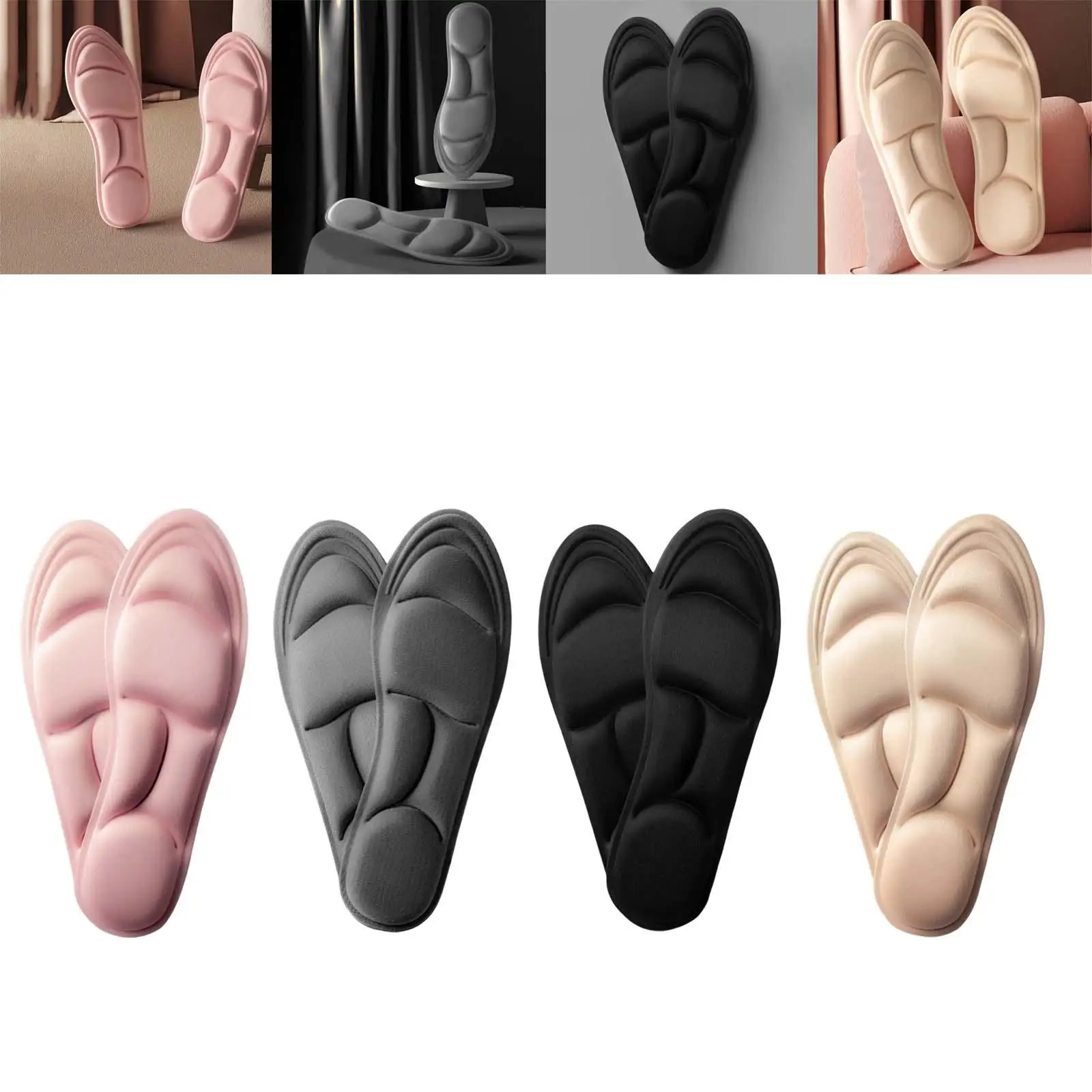 

5 Cushion Pad Inserts Shock Absorption Foot Support for Sports Boots Unisex