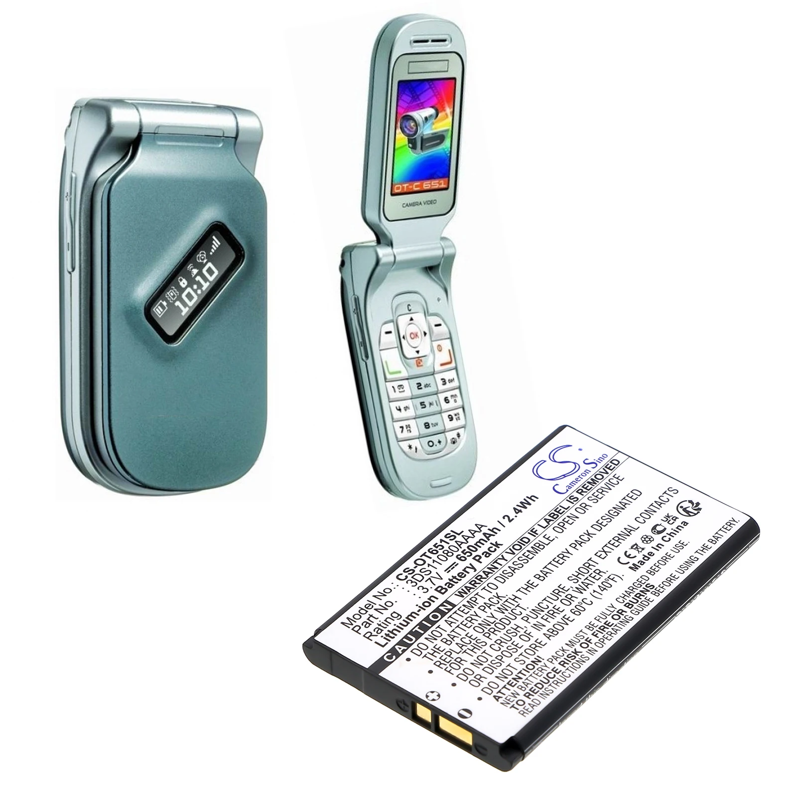 

Mobile, SmartPhone Replacement Battery ForTchibo: Kompact 106--650mAh / 2.41Wh--3.7V--Li-ion