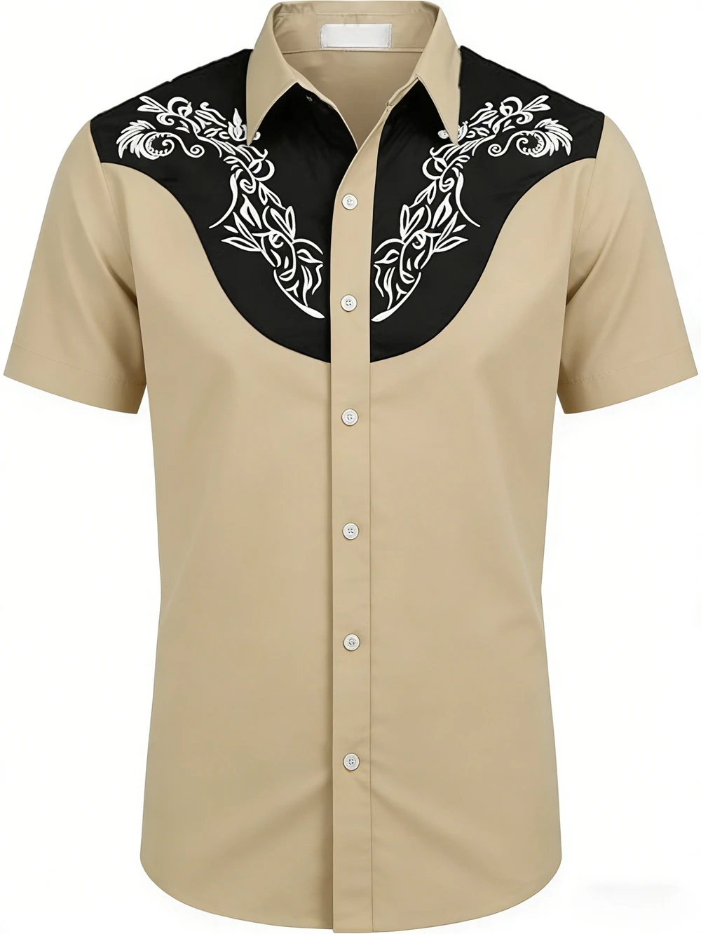 Men's American Country Short-Sleeve Shirt with Plant Pattern High-Definition 3D Printed Shirt Hawaiian Vacation Men's Clothing